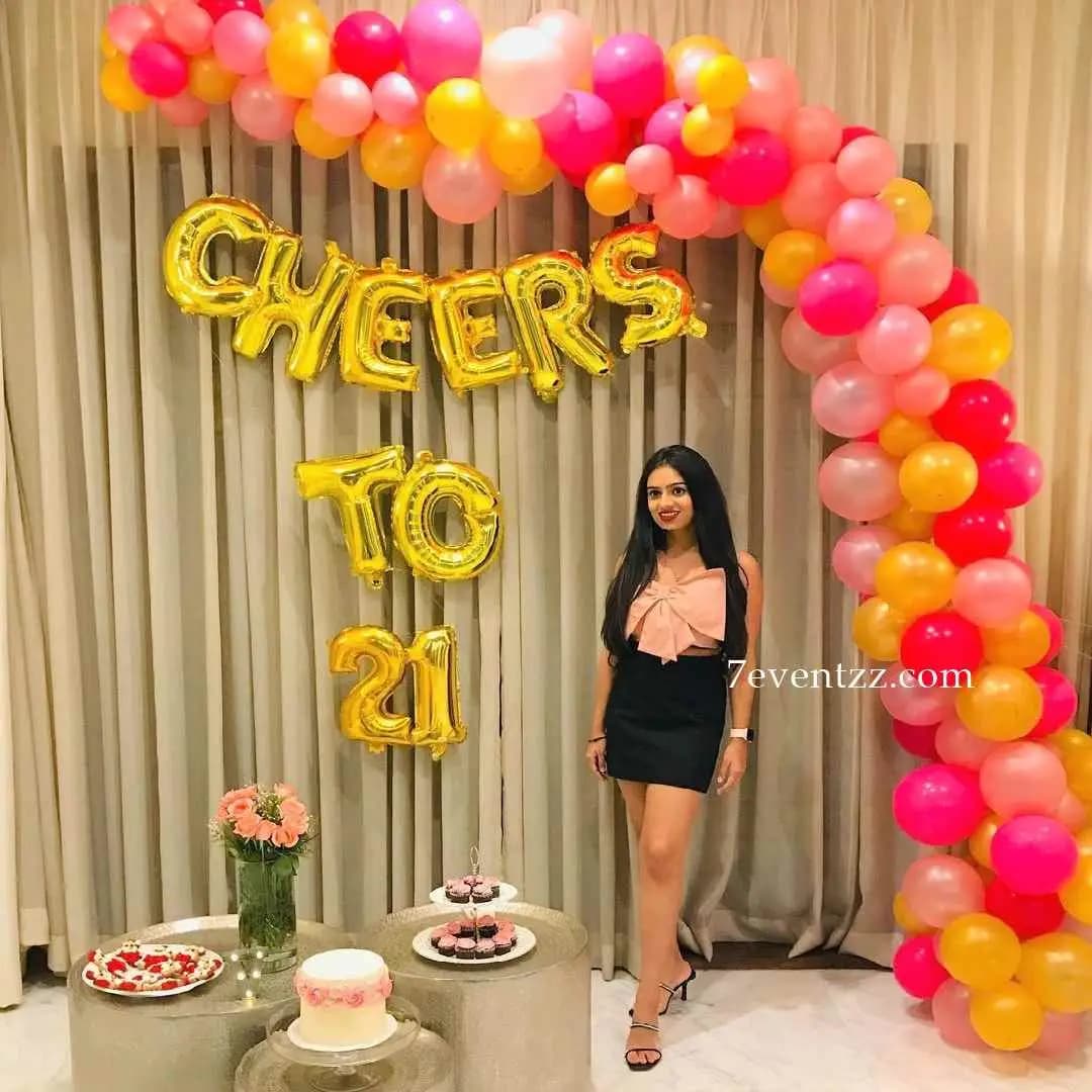 21st Balloon Arch — 7eventzz decoration