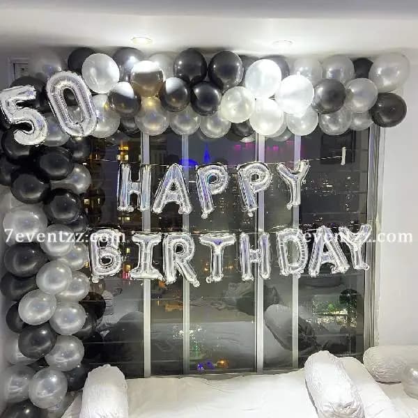 Black Silver Theme Decoration — 7eventzz decoration
