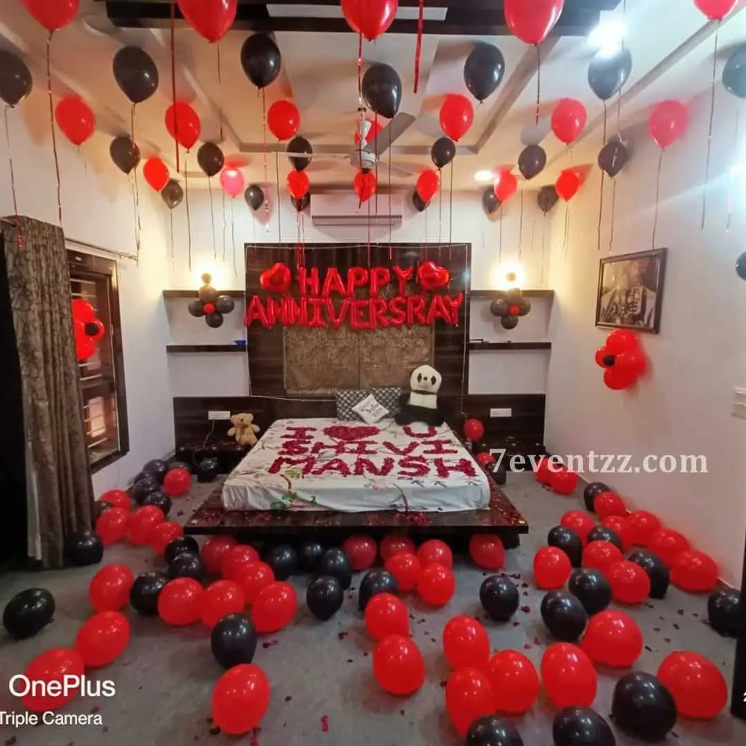 Happy Anniversary Room Decoration — 7eventzz decoration