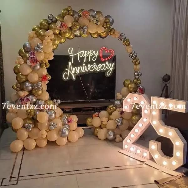 25th Anniversary Ring Decoration — 7eventzz decoration