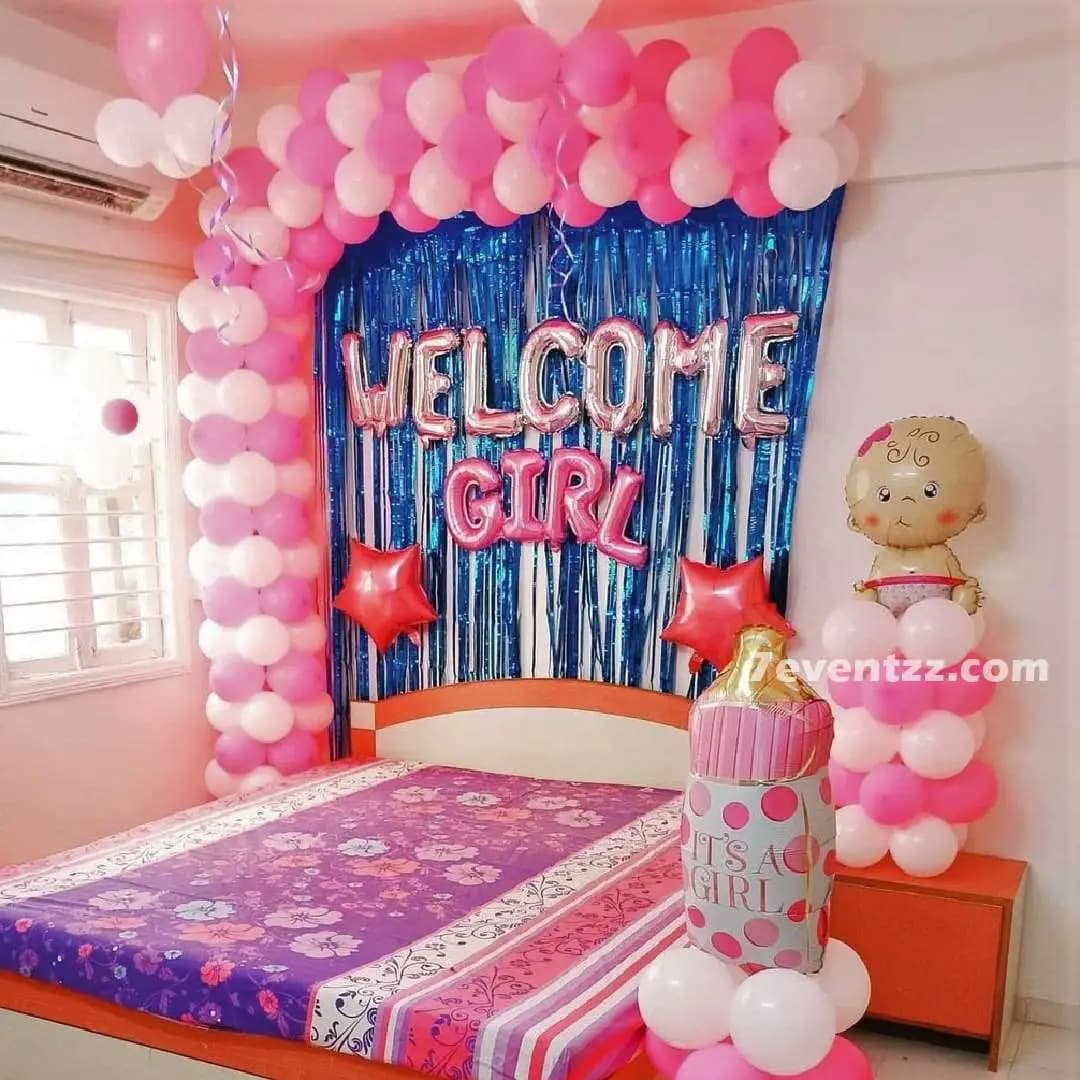 Welcome Home Baby Girl Decor — 7eventzz decoration