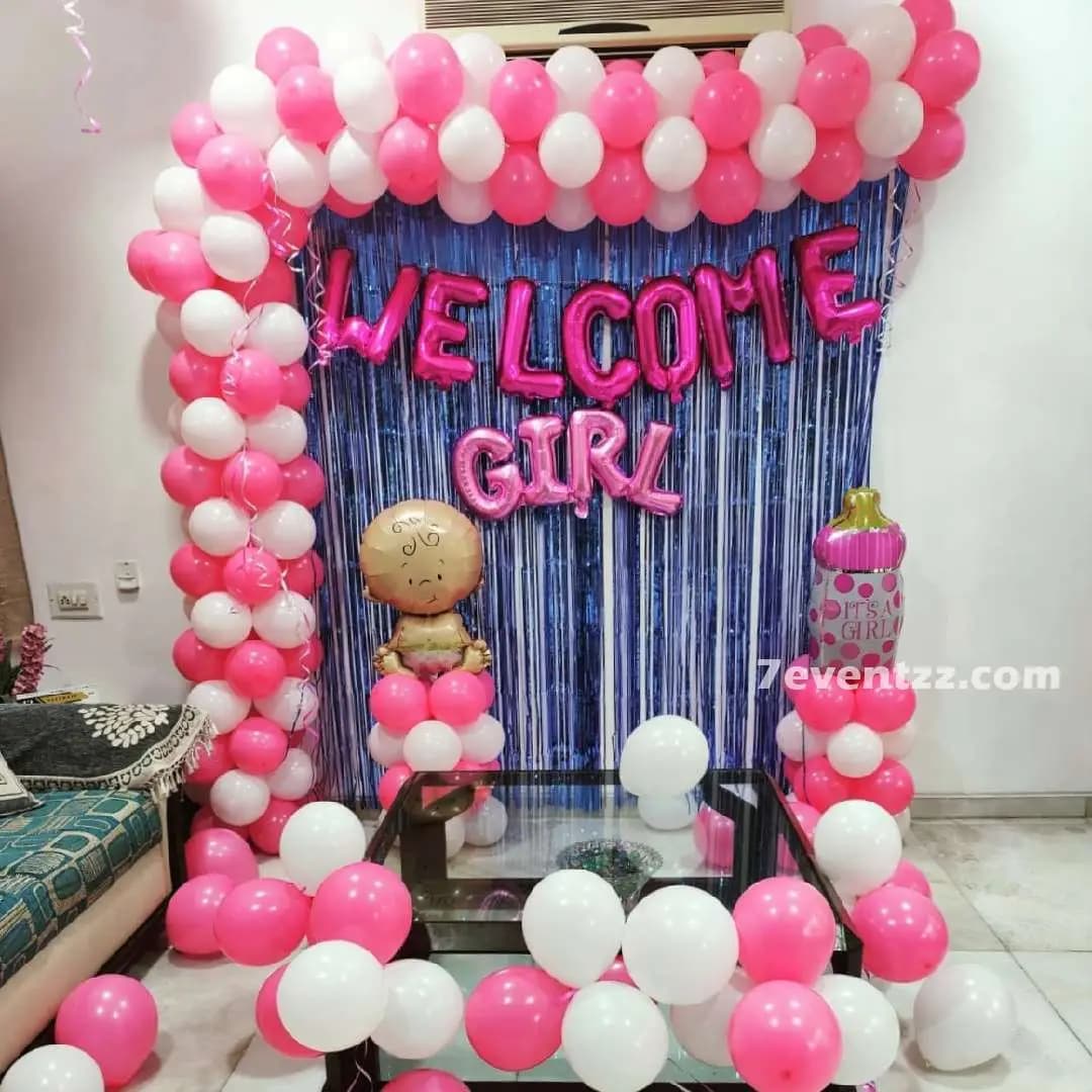 Welcome Girl Balloon Decoration — 7eventzz decoration