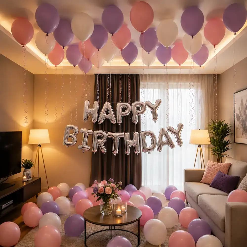 Simple Room Decoration for Birthday — 7eventzz decoration