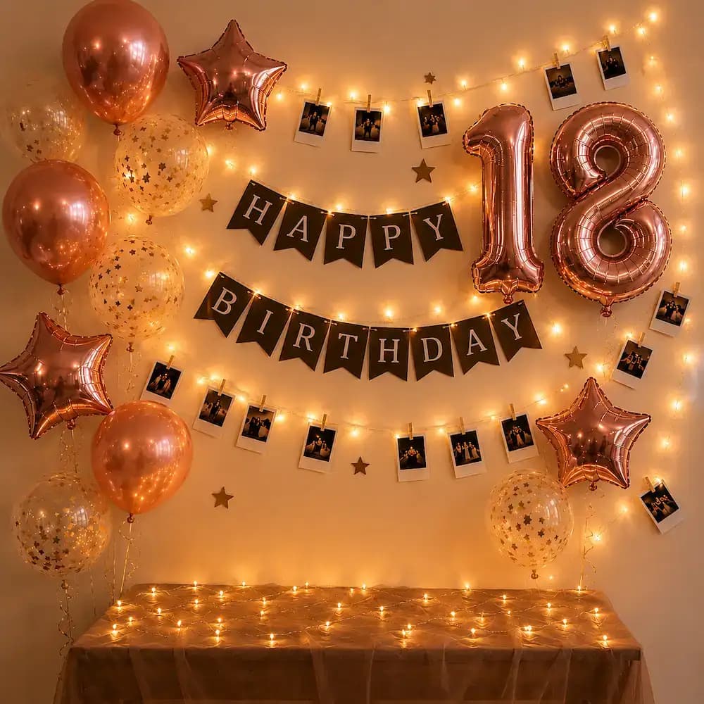 Fairy Light with Photos Birthday Dceoration — 7eventzz decoration
