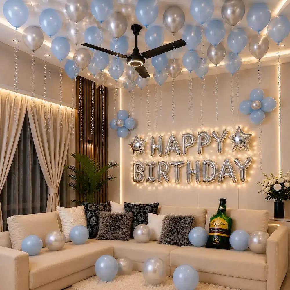 Simple Hall Decoration for Birthday — 7eventzz decoration