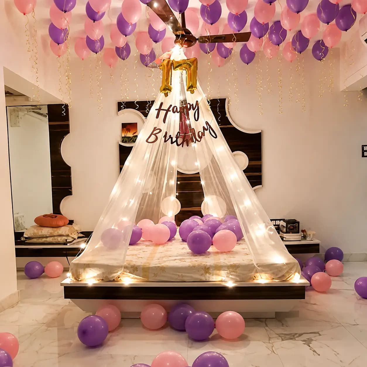 Bed Canopy Balloon Decor — 7eventzz decoration