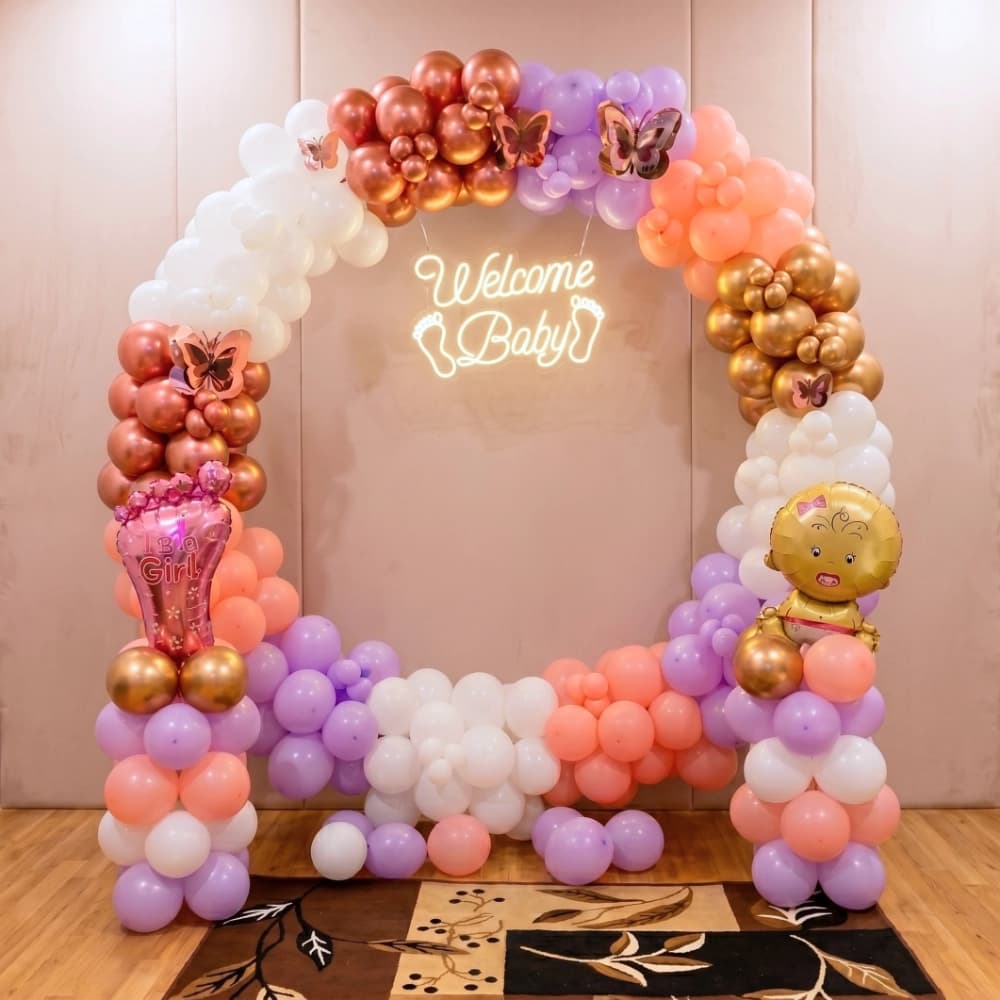 Welcome Baby Balloon Ring Deoration — 7eventzz decoration