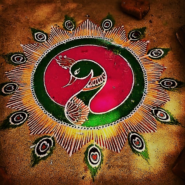  peacock diwali rangoli designs