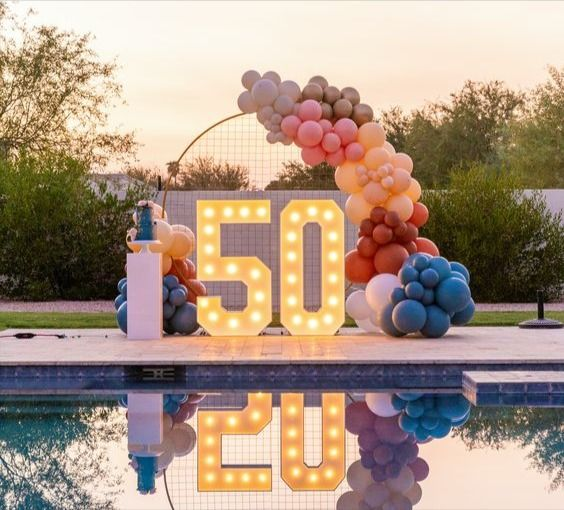 Outdoor Birthday Decoration for Parents
