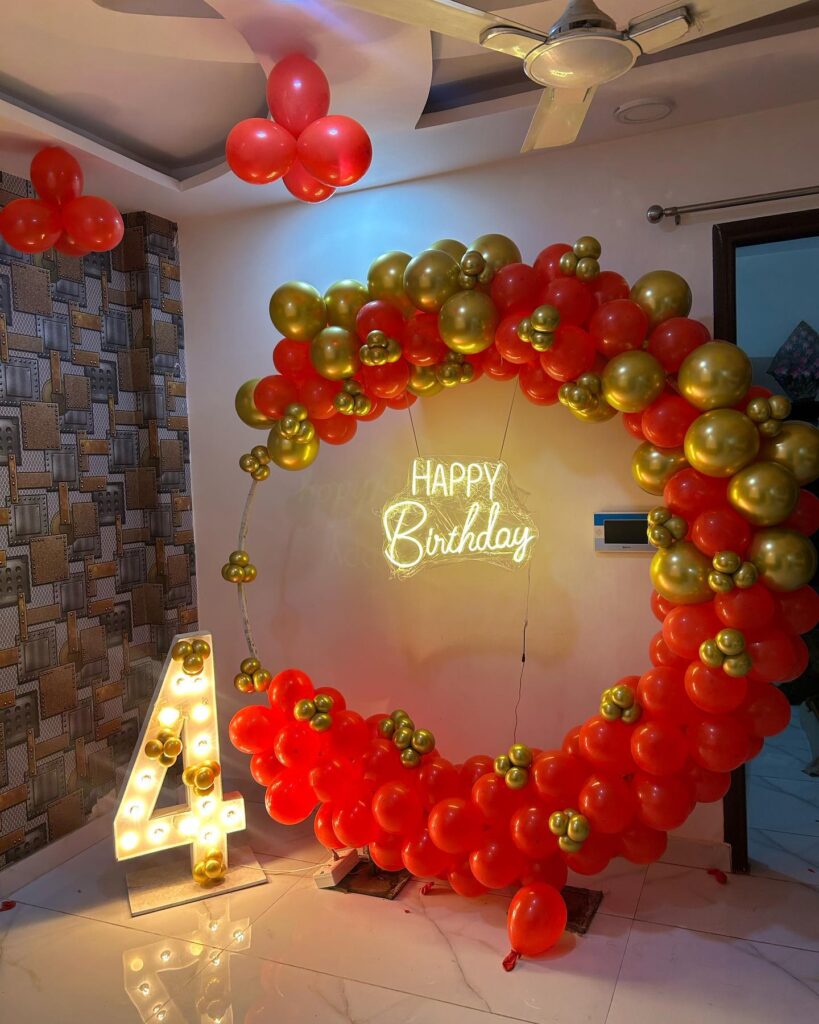Simple Balloon Ring decoration at Home