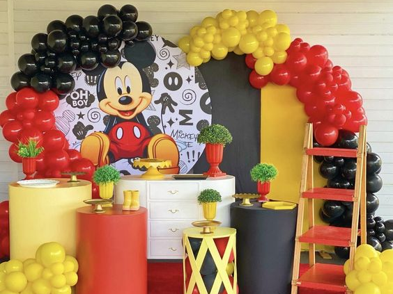 Birthday Decoration with Mickey Mouse Balloon Decoration