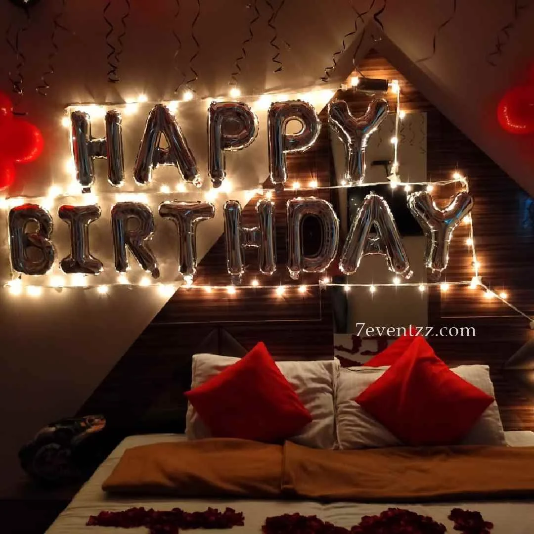 Romantic Birthday Room Decoration in Ahmedabad