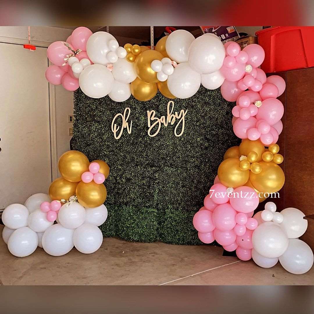 Baby Shower Green Backdrop 