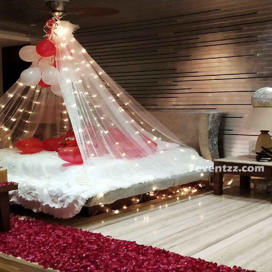 How to have a Simple yet Elegant First Night Room Decoration  by Blooming  Celebrations  Medium