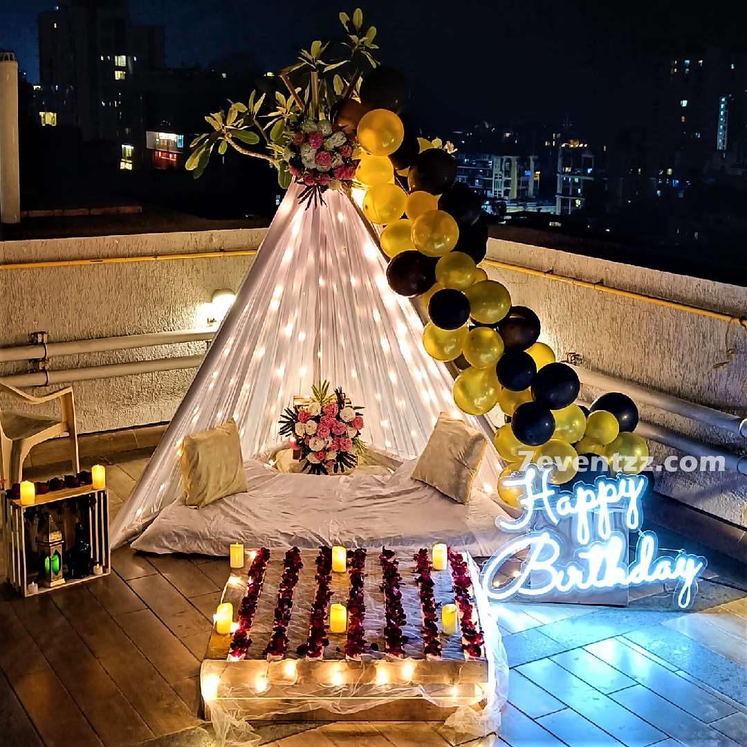 Terrace Party Decoration For Birthday Party Delhi 8287585307 - Event  Services In Bangalore - Click.in