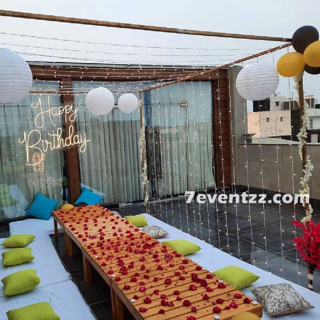 Terrace Decoration For Birthday 