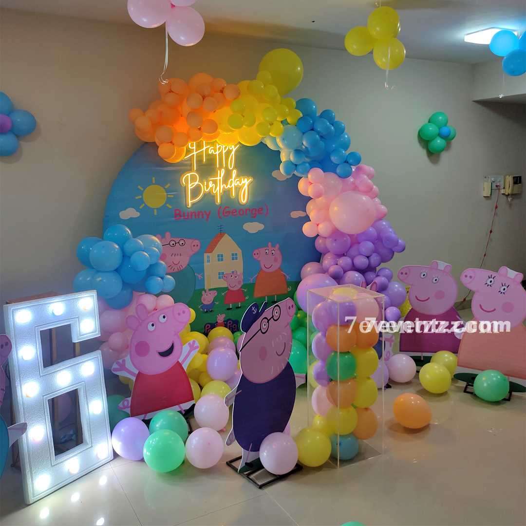Peppa Pig Stage Decor in Bangalore