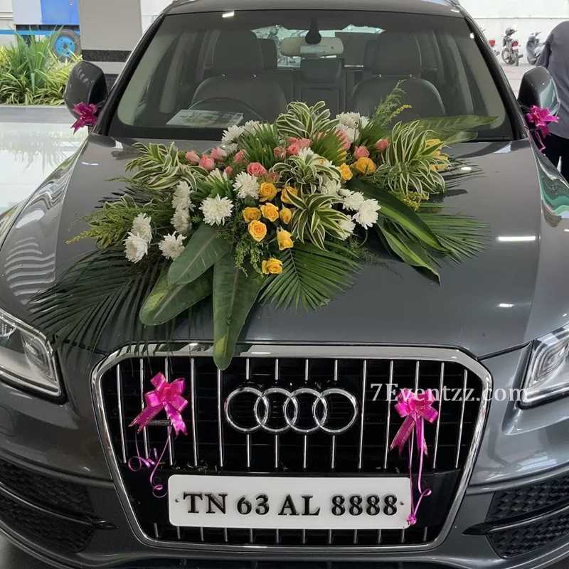 Wedding Car Decoration With Flowers 