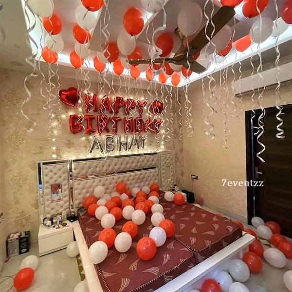 Red and White Balloon Decoration 
