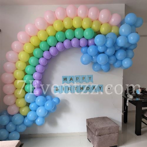 Rainbow Theme Birthday Backdrop