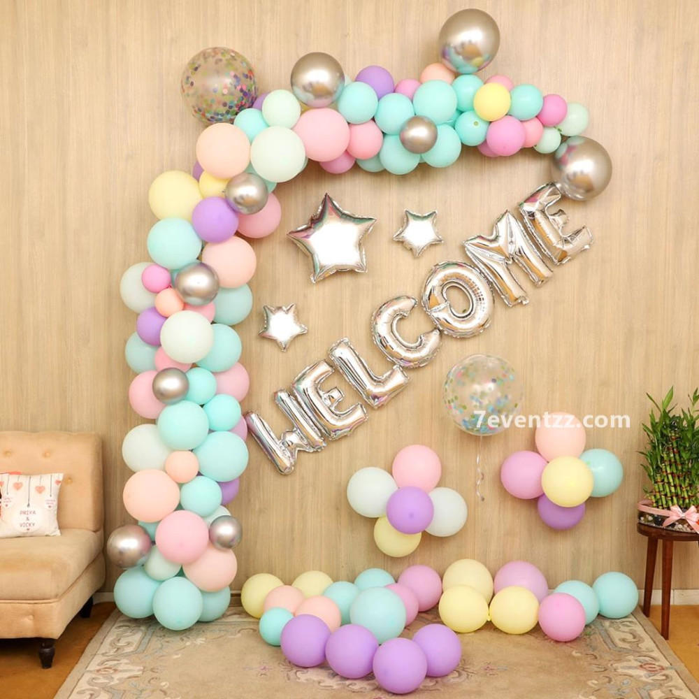 Pastel Colors Welcome Baby Decoration 