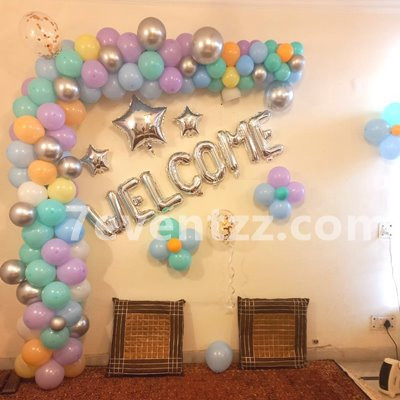 Pastel Colors Welcome Baby Decoration