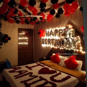 Romantic Birthday Room Decoration in Ahmedabad