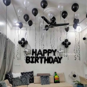 Balloon Decorations At Home Starts 1200 Birthday Anniversary 7eventzz - Home Decor Ideas For Birthday