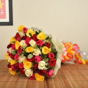 Assorted Mix Of 50 Roses