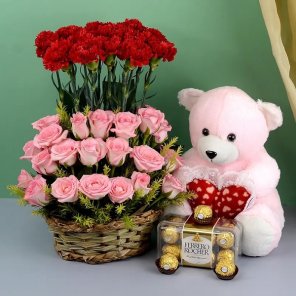 Roses & Carnations Arrangements
