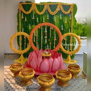 Lotus Haldi Decoration 