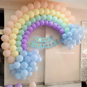 Thumbnail Of Rainbow Theme Birthday Backdrop