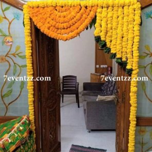 Home Entrance Decoration with Marigold
