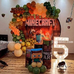 Minecraft Theme Birthday Decoration 