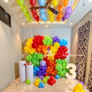Colorful Balloon Wall Decoration 