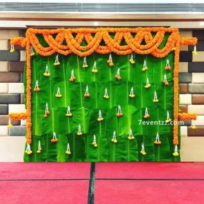 Thumbnail Of Green Leaves Backdrop Decoration